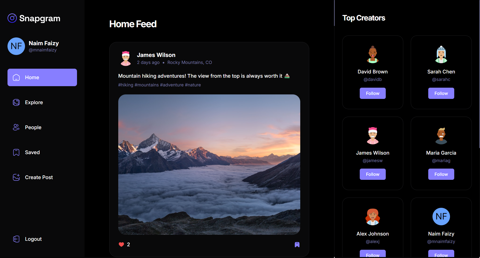 Snapgram - Social Media Application